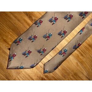 Spencer‎ & Lowe Neck Tie Men Golden Beige Golfer Business Wedding